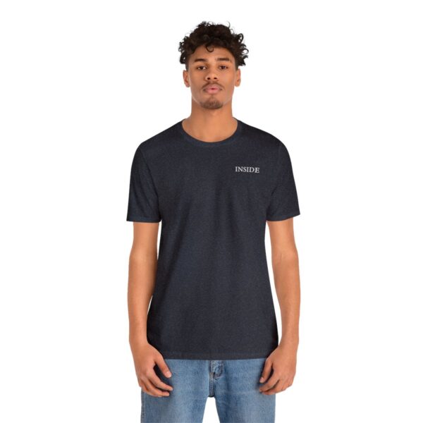 Unisex Heather Navy Short Sleeve Tee T-shirt - Image 2