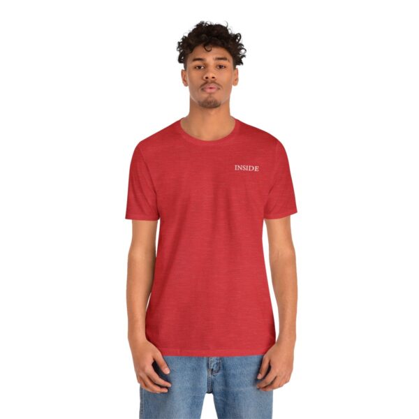 Unisex Heather Red Short Sleeve Tee T-shirt - Image 2