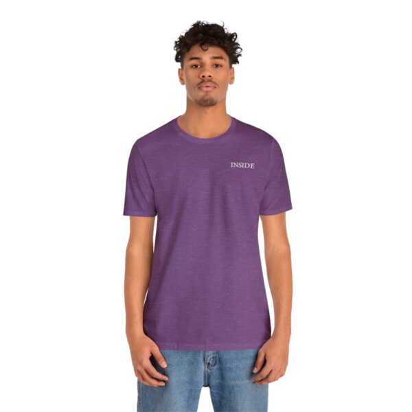 Unisex Heather Team Purple Short Sleeve Tee T-shirt - Image 2