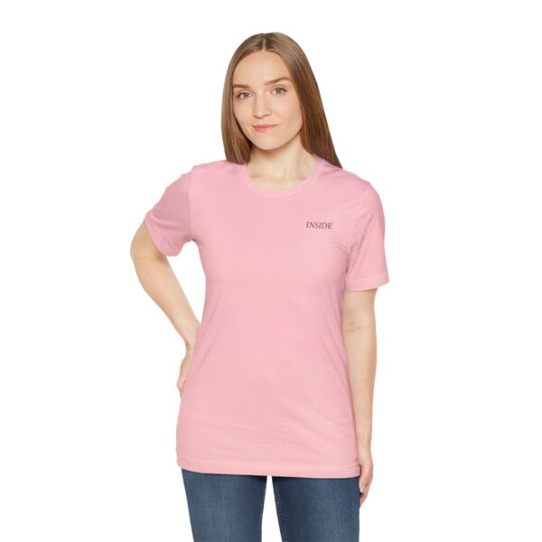 Unisex Pink Short Sleeve Tee T-shirt - Image 3