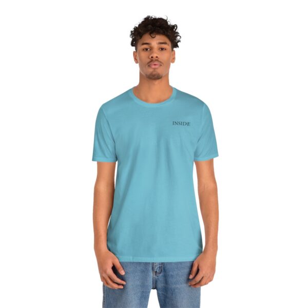 Unisex Turquoise Short Sleeve Tee T-shirt - Image 2