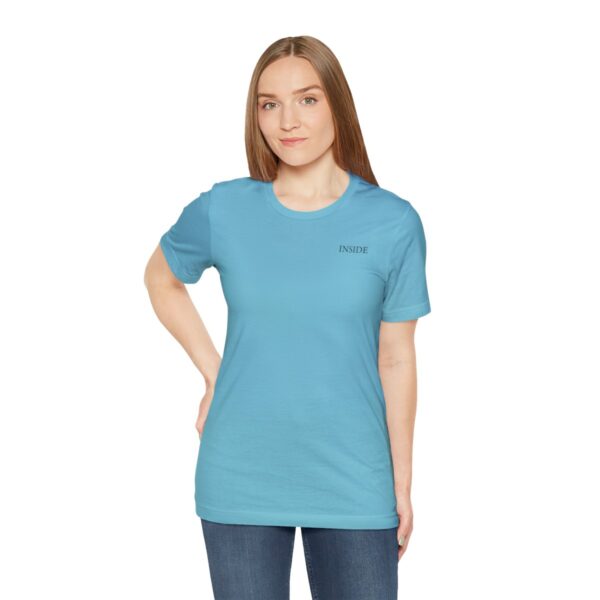 Unisex Turquoise Short Sleeve Tee T-shirt - Image 3