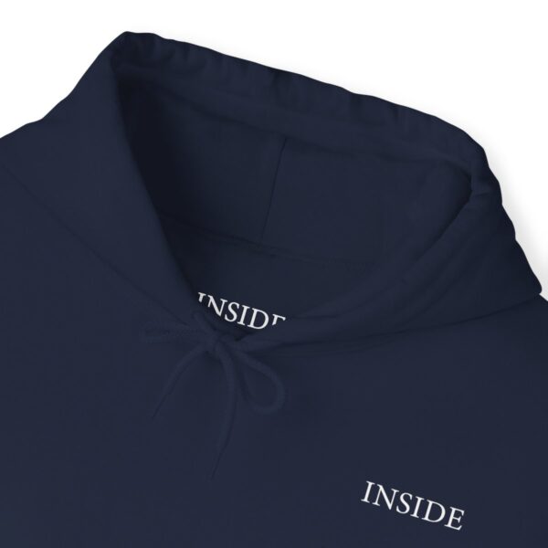 Unisex Navy Hooded Sweatshirt - Image 3