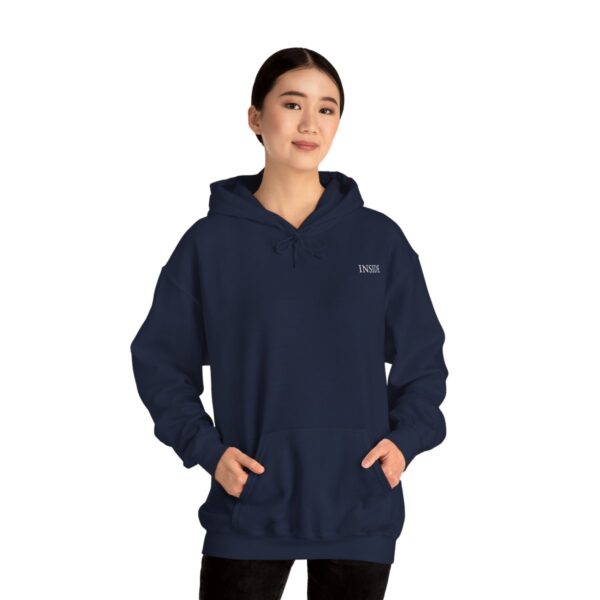 Unisex Navy Hooded Sweatshirt - Image 4