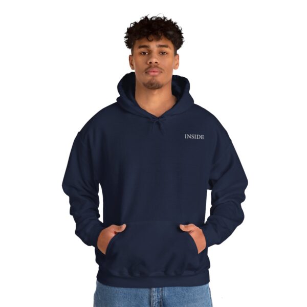 Unisex Navy Hooded Sweatshirt - Image 5