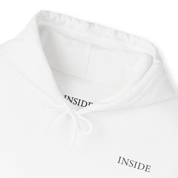 Unisex White Hooded Sweatshirt - Image 3