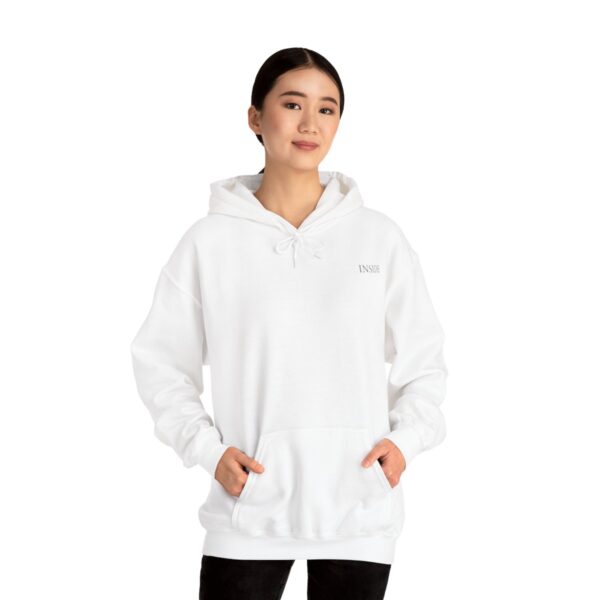 Unisex White Hooded Sweatshirt - Image 4