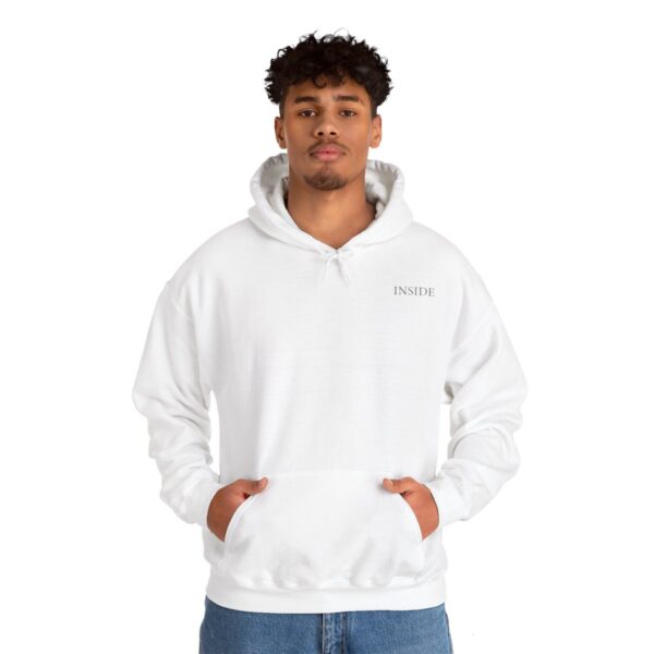 Unisex White Hooded Sweatshirt - Image 5