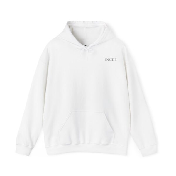 Unisex White Hooded Sweatshirt