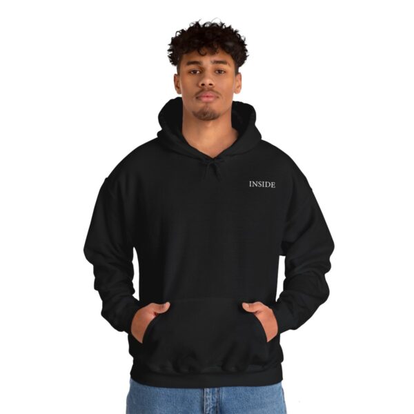 Unisex Black Hooded Sweatshirt - Image 5