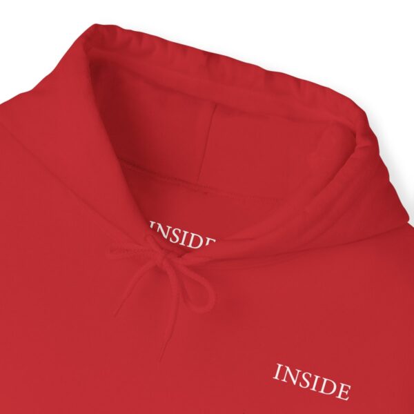 Unisex Red Hooded Sweatshirt - Image 3