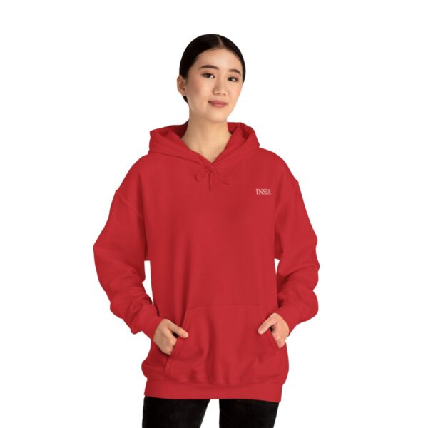 Unisex Red Hooded Sweatshirt - Image 4