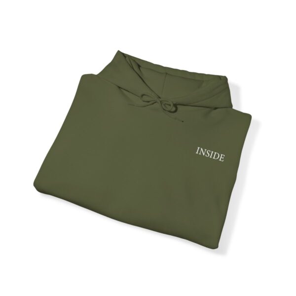 Unisex Military Green Hooded Sweatshirt - Image 2