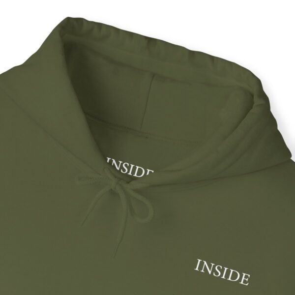 Unisex Military Green Hooded Sweatshirt - Image 3