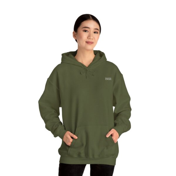 Unisex Military Green Hooded Sweatshirt - Image 4