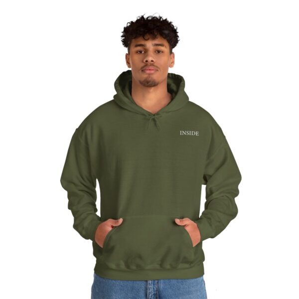 Unisex Military Green Hooded Sweatshirt - Image 5