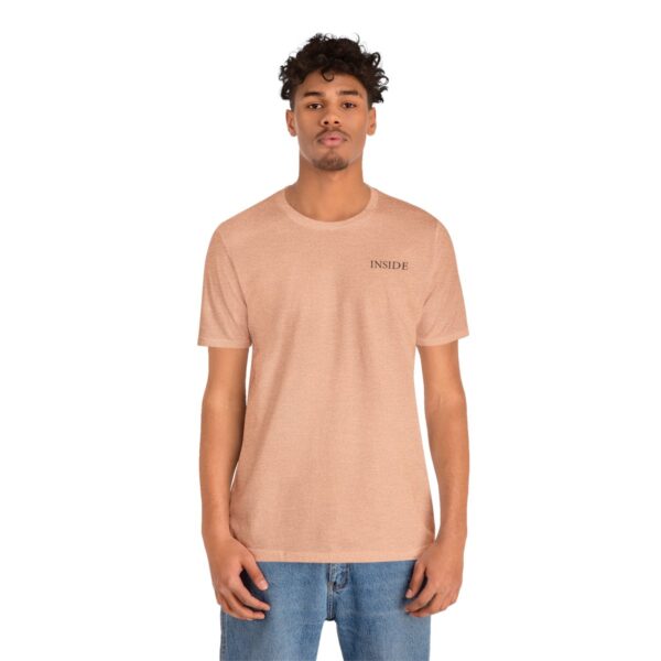 Unisex Heather Peach Short Sleeve Tee T-shirt - Image 2