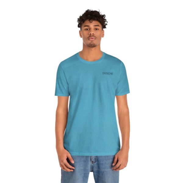 Unisex Heather Aqua Short Sleeve Tee T-shirt - Image 2