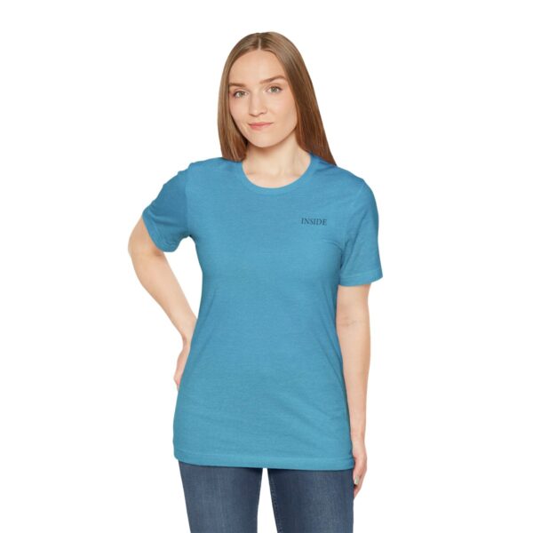 Unisex Heather Aqua Short Sleeve Tee T-shirt - Image 3