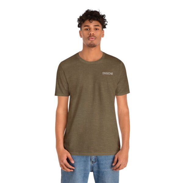 Unisex Heather Olive Short Sleeve Tee T-shirt - Image 2