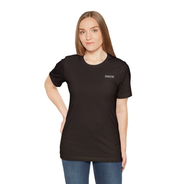 Unisex Brown Short Sleeve Tee T-shirt - Image 3