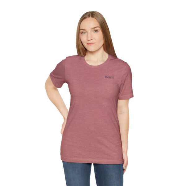 Unisex Heather Mauve Short Sleeve Tee T-shirt - Image 3